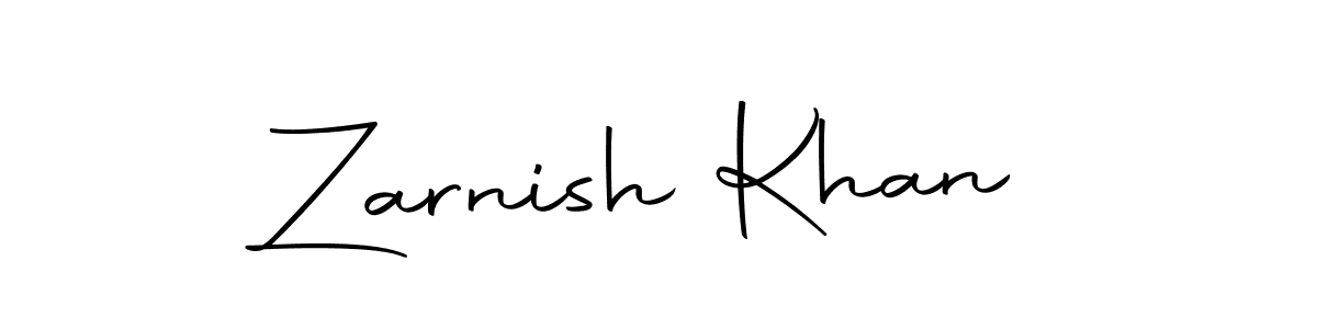 Make a beautiful signature design for name Zarnish Khan. With this signature (Autography-DOLnW) style, you can create a handwritten signature for free. Zarnish Khan signature style 10 images and pictures png