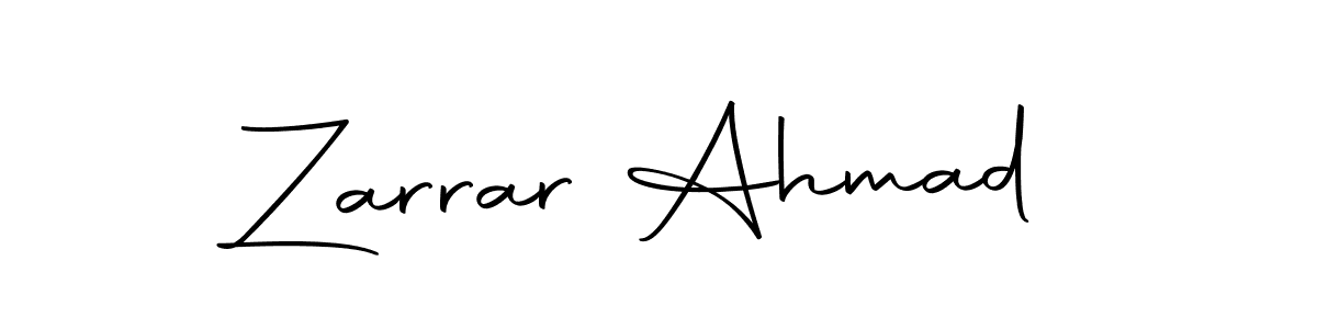 Design your own signature with our free online signature maker. With this signature software, you can create a handwritten (Autography-DOLnW) signature for name Zarrar Ahmad. Zarrar Ahmad signature style 10 images and pictures png