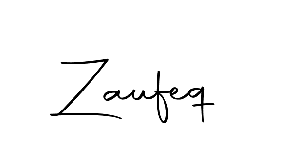 Make a beautiful signature design for name Zaufeq. Use this online signature maker to create a handwritten signature for free. Zaufeq signature style 10 images and pictures png