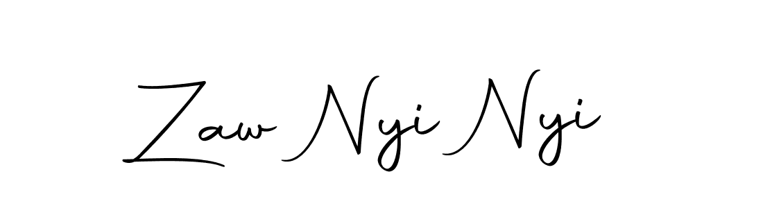 Zaw Nyi Nyi stylish signature style. Best Handwritten Sign (Autography-DOLnW) for my name. Handwritten Signature Collection Ideas for my name Zaw Nyi Nyi. Zaw Nyi Nyi signature style 10 images and pictures png