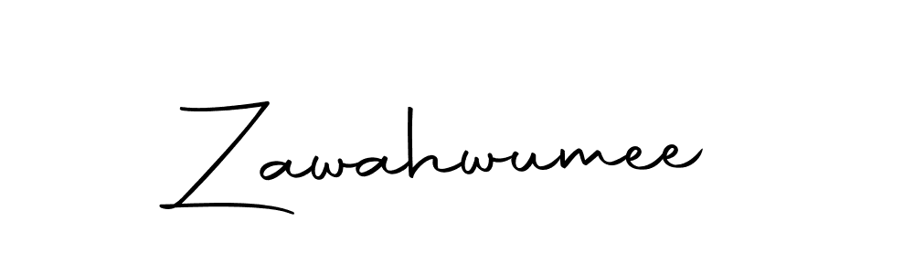 Create a beautiful signature design for name Zawahwumee. With this signature (Autography-DOLnW) fonts, you can make a handwritten signature for free. Zawahwumee signature style 10 images and pictures png