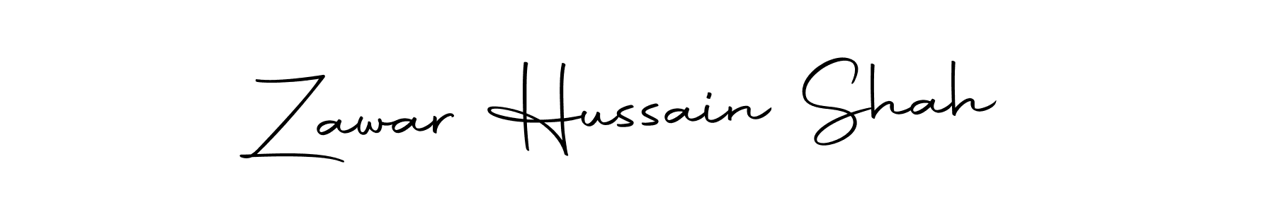 How to make Zawar Hussain Shah name signature. Use Autography-DOLnW style for creating short signs online. This is the latest handwritten sign. Zawar Hussain Shah signature style 10 images and pictures png