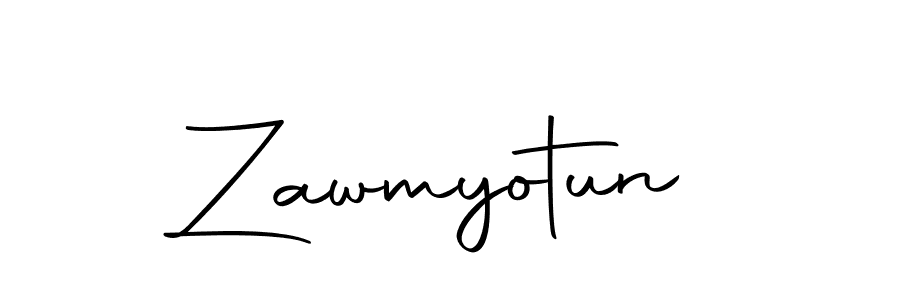 Design your own signature with our free online signature maker. With this signature software, you can create a handwritten (Autography-DOLnW) signature for name Zawmyotun. Zawmyotun signature style 10 images and pictures png