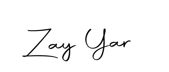 Make a beautiful signature design for name Zay Yar. Use this online signature maker to create a handwritten signature for free. Zay Yar signature style 10 images and pictures png