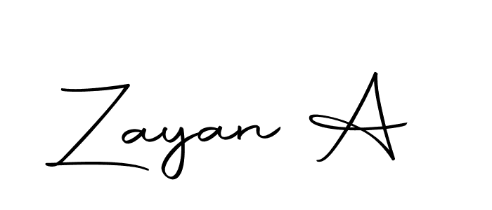 Design your own signature with our free online signature maker. With this signature software, you can create a handwritten (Autography-DOLnW) signature for name Zayan A. Zayan A signature style 10 images and pictures png