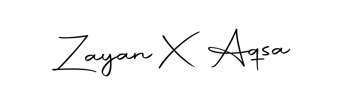 Make a beautiful signature design for name Zayan X Aqsa. Use this online signature maker to create a handwritten signature for free. Zayan X Aqsa signature style 10 images and pictures png