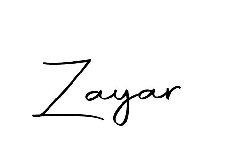 Design your own signature with our free online signature maker. With this signature software, you can create a handwritten (Autography-DOLnW) signature for name Zayar. Zayar signature style 10 images and pictures png