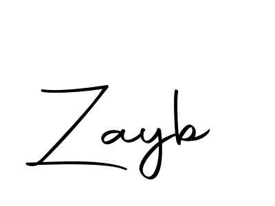 Design your own signature with our free online signature maker. With this signature software, you can create a handwritten (Autography-DOLnW) signature for name Zayb. Zayb signature style 10 images and pictures png