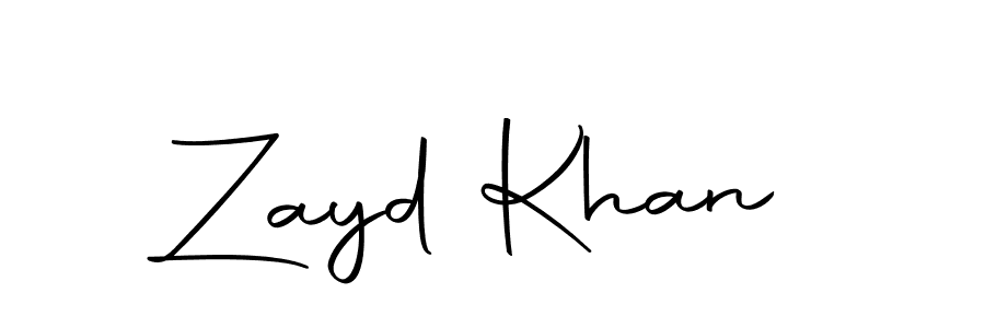 Design your own signature with our free online signature maker. With this signature software, you can create a handwritten (Autography-DOLnW) signature for name Zayd Khan. Zayd Khan signature style 10 images and pictures png