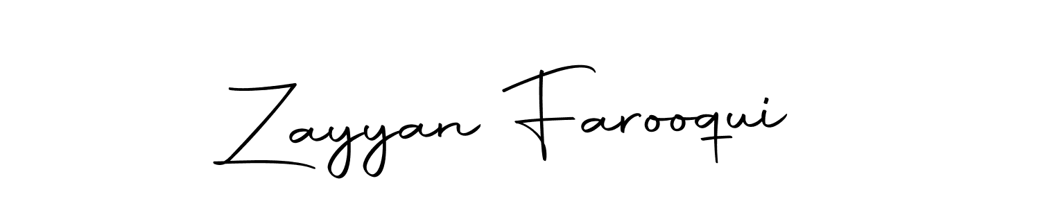 Make a beautiful signature design for name Zayyan Farooqui. With this signature (Autography-DOLnW) style, you can create a handwritten signature for free. Zayyan Farooqui signature style 10 images and pictures png