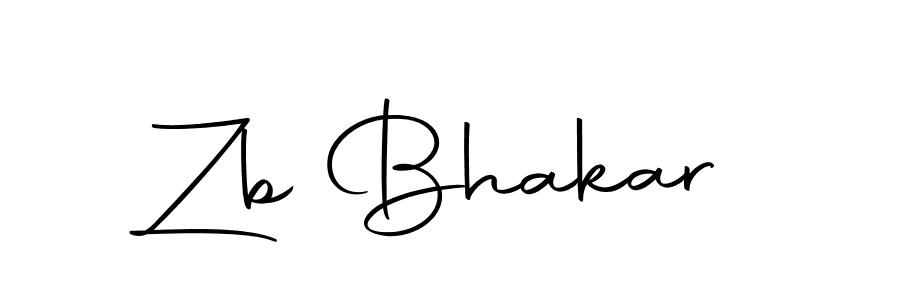 Create a beautiful signature design for name Zb Bhakar. With this signature (Autography-DOLnW) fonts, you can make a handwritten signature for free. Zb Bhakar signature style 10 images and pictures png