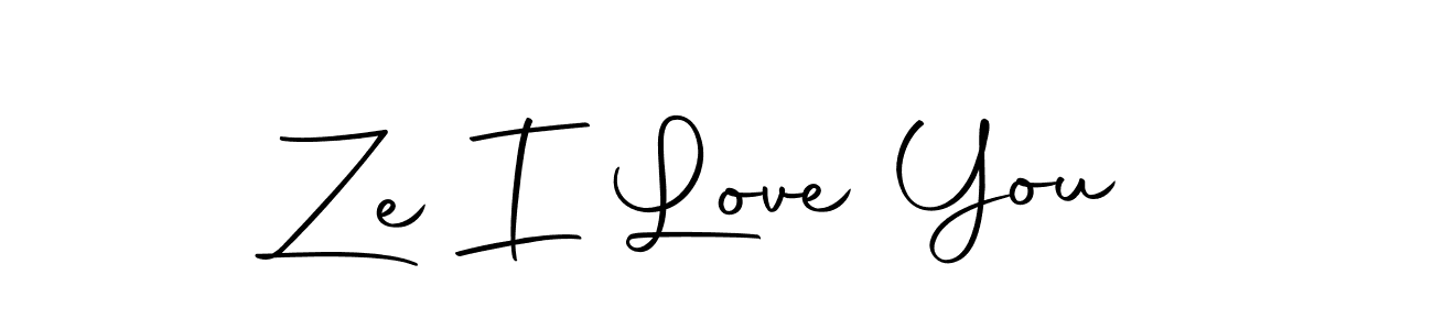 Make a beautiful signature design for name Ze I Love You. With this signature (Autography-DOLnW) style, you can create a handwritten signature for free. Ze I Love You signature style 10 images and pictures png