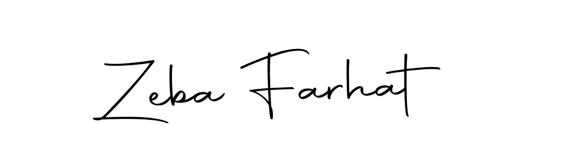 Use a signature maker to create a handwritten signature online. With this signature software, you can design (Autography-DOLnW) your own signature for name Zeba Farhat. Zeba Farhat signature style 10 images and pictures png