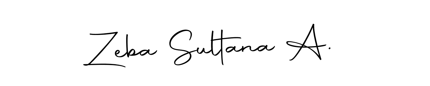 Use a signature maker to create a handwritten signature online. With this signature software, you can design (Autography-DOLnW) your own signature for name Zeba Sultana A.. Zeba Sultana A. signature style 10 images and pictures png