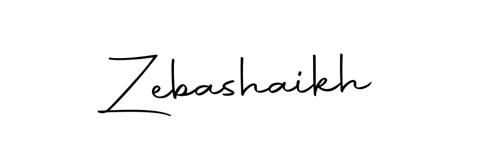 Use a signature maker to create a handwritten signature online. With this signature software, you can design (Autography-DOLnW) your own signature for name Zebashaikh. Zebashaikh signature style 10 images and pictures png