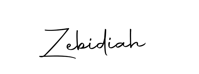 Create a beautiful signature design for name Zebidiah. With this signature (Autography-DOLnW) fonts, you can make a handwritten signature for free. Zebidiah signature style 10 images and pictures png