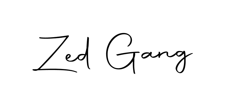 Design your own signature with our free online signature maker. With this signature software, you can create a handwritten (Autography-DOLnW) signature for name Zed Gang. Zed Gang signature style 10 images and pictures png