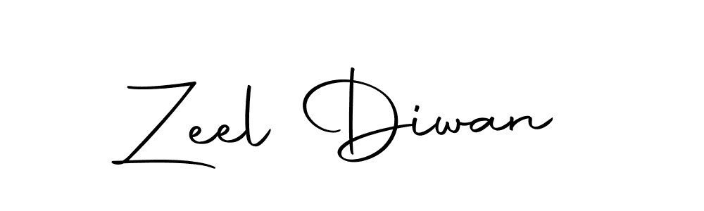 How to make Zeel Diwan name signature. Use Autography-DOLnW style for creating short signs online. This is the latest handwritten sign. Zeel Diwan signature style 10 images and pictures png