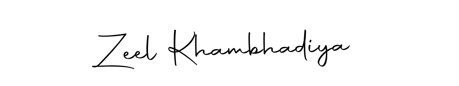 Make a short Zeel Khambhadiya signature style. Manage your documents anywhere anytime using Autography-DOLnW. Create and add eSignatures, submit forms, share and send files easily. Zeel Khambhadiya signature style 10 images and pictures png