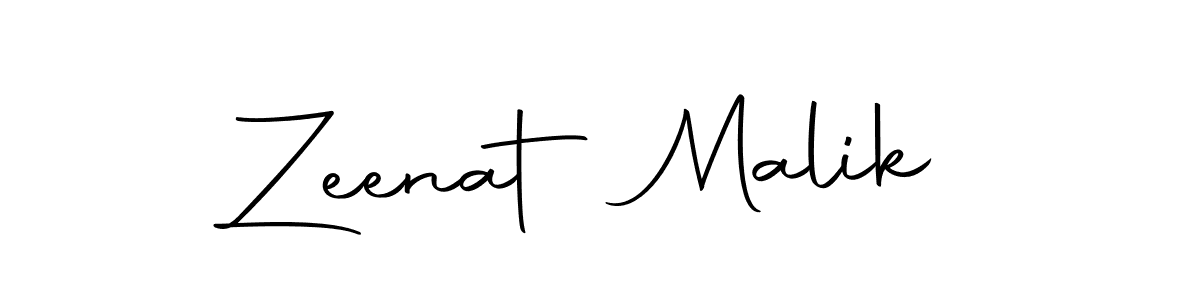 How to make Zeenat Malik name signature. Use Autography-DOLnW style for creating short signs online. This is the latest handwritten sign. Zeenat Malik signature style 10 images and pictures png