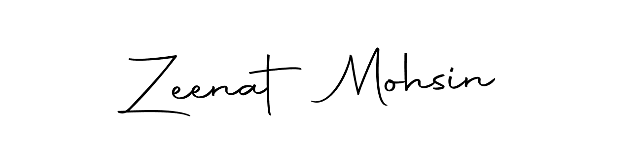 How to make Zeenat Mohsin name signature. Use Autography-DOLnW style for creating short signs online. This is the latest handwritten sign. Zeenat Mohsin signature style 10 images and pictures png