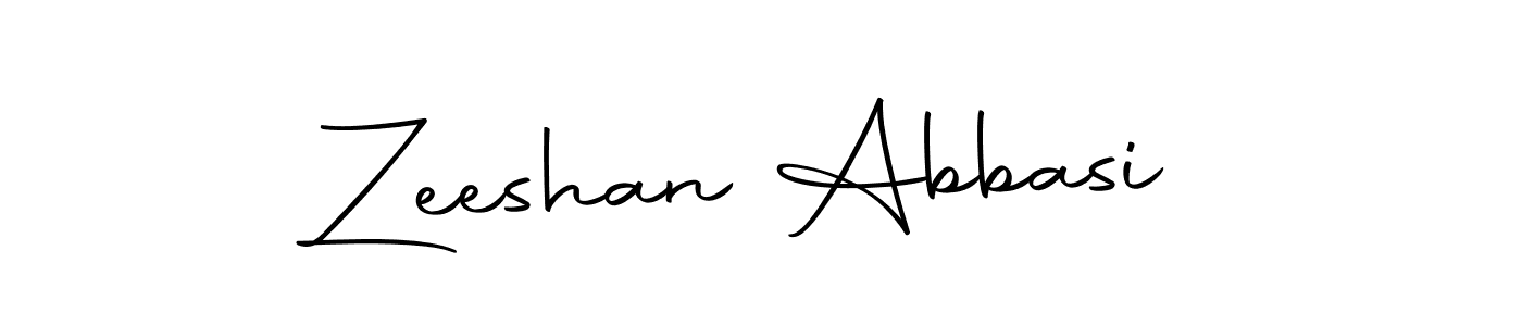 How to make Zeeshan Abbasi name signature. Use Autography-DOLnW style for creating short signs online. This is the latest handwritten sign. Zeeshan Abbasi signature style 10 images and pictures png