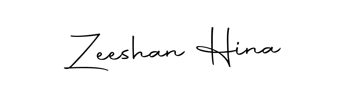 How to make Zeeshan Hina name signature. Use Autography-DOLnW style for creating short signs online. This is the latest handwritten sign. Zeeshan Hina signature style 10 images and pictures png