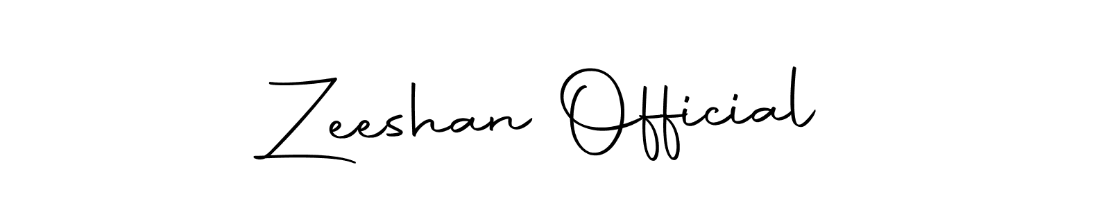 How to make Zeeshan Official name signature. Use Autography-DOLnW style for creating short signs online. This is the latest handwritten sign. Zeeshan Official signature style 10 images and pictures png
