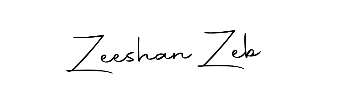 How to make Zeeshan Zeb name signature. Use Autography-DOLnW style for creating short signs online. This is the latest handwritten sign. Zeeshan Zeb signature style 10 images and pictures png