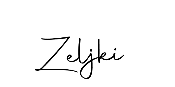 Use a signature maker to create a handwritten signature online. With this signature software, you can design (Autography-DOLnW) your own signature for name Zeljki. Zeljki signature style 10 images and pictures png