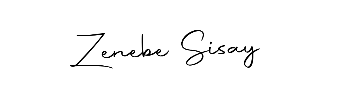 How to make Zenebe Sisay name signature. Use Autography-DOLnW style for creating short signs online. This is the latest handwritten sign. Zenebe Sisay signature style 10 images and pictures png