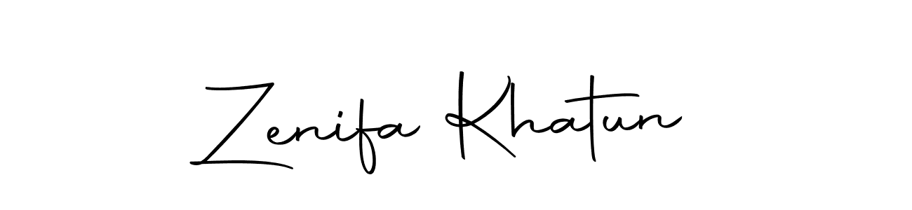 Design your own signature with our free online signature maker. With this signature software, you can create a handwritten (Autography-DOLnW) signature for name Zenifa Khatun. Zenifa Khatun signature style 10 images and pictures png