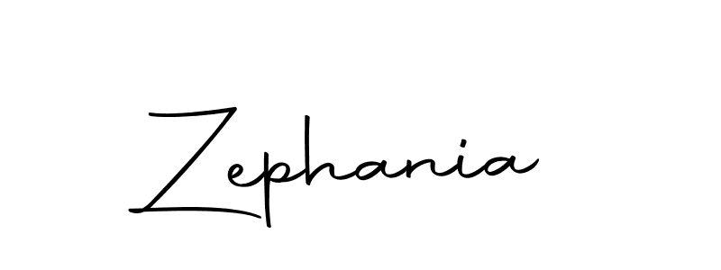 Design your own signature with our free online signature maker. With this signature software, you can create a handwritten (Autography-DOLnW) signature for name Zephania. Zephania signature style 10 images and pictures png