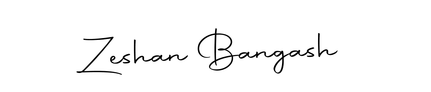 How to make Zeshan Bangash name signature. Use Autography-DOLnW style for creating short signs online. This is the latest handwritten sign. Zeshan Bangash signature style 10 images and pictures png