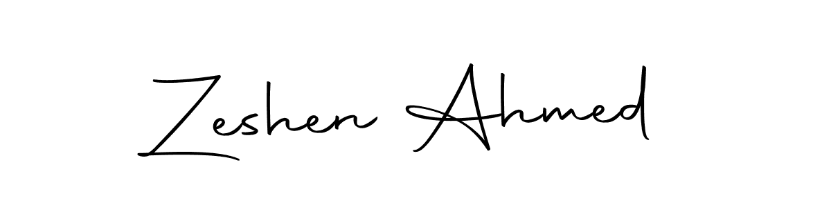 Zeshen Ahmed stylish signature style. Best Handwritten Sign (Autography-DOLnW) for my name. Handwritten Signature Collection Ideas for my name Zeshen Ahmed. Zeshen Ahmed signature style 10 images and pictures png