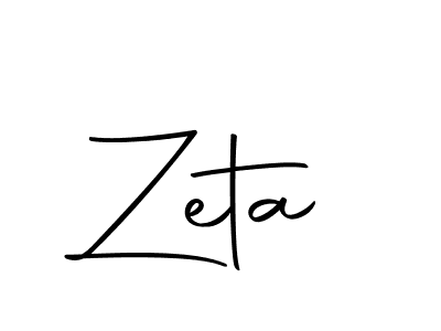 Design your own signature with our free online signature maker. With this signature software, you can create a handwritten (Autography-DOLnW) signature for name Zeta. Zeta signature style 10 images and pictures png