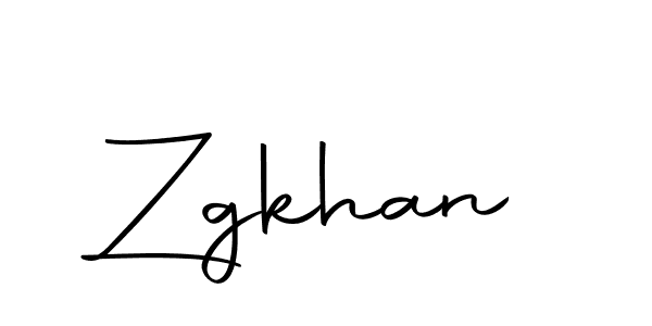 Use a signature maker to create a handwritten signature online. With this signature software, you can design (Autography-DOLnW) your own signature for name Zgkhan. Zgkhan signature style 10 images and pictures png