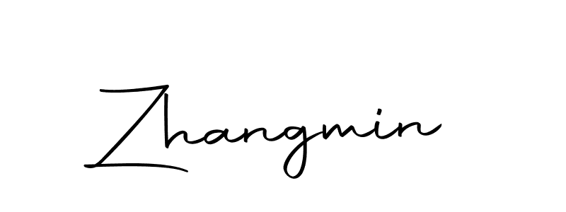 You should practise on your own different ways (Autography-DOLnW) to write your name (Zhangmin) in signature. don't let someone else do it for you. Zhangmin signature style 10 images and pictures png