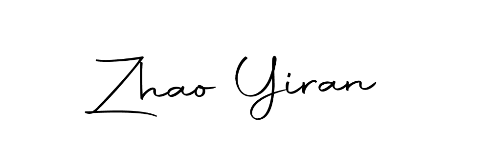 How to make Zhao Yiran name signature. Use Autography-DOLnW style for creating short signs online. This is the latest handwritten sign. Zhao Yiran signature style 10 images and pictures png