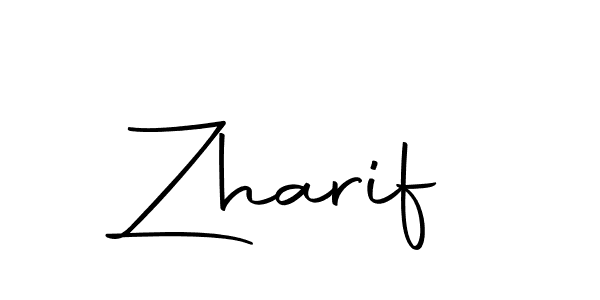 Create a beautiful signature design for name Zharif. With this signature (Autography-DOLnW) fonts, you can make a handwritten signature for free. Zharif signature style 10 images and pictures png