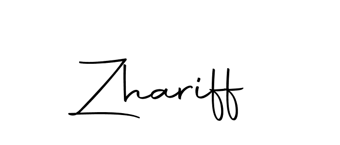 if you are searching for the best signature style for your name Zhariff. so please give up your signature search. here we have designed multiple signature styles  using Autography-DOLnW. Zhariff signature style 10 images and pictures png