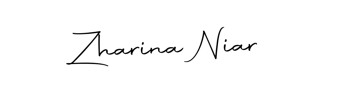 Make a beautiful signature design for name Zharina Niar. Use this online signature maker to create a handwritten signature for free. Zharina Niar signature style 10 images and pictures png