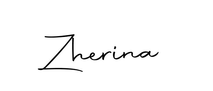 Make a beautiful signature design for name Zherina. With this signature (Autography-DOLnW) style, you can create a handwritten signature for free. Zherina signature style 10 images and pictures png