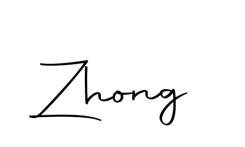 Design your own signature with our free online signature maker. With this signature software, you can create a handwritten (Autography-DOLnW) signature for name Zhong. Zhong signature style 10 images and pictures png