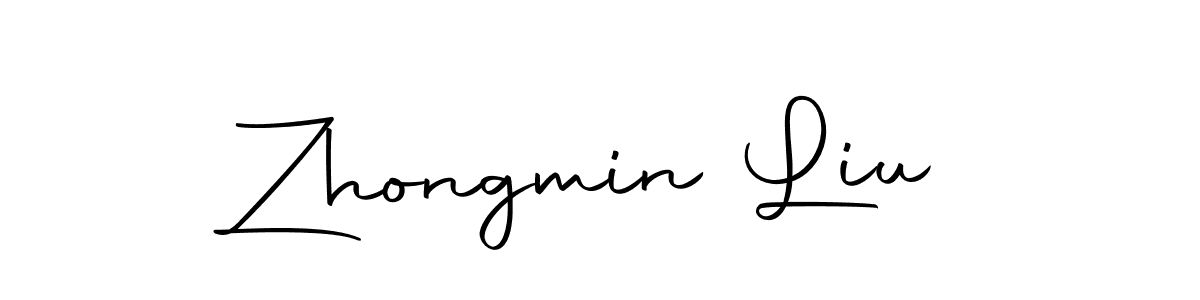 Make a beautiful signature design for name Zhongmin Liu. With this signature (Autography-DOLnW) style, you can create a handwritten signature for free. Zhongmin Liu signature style 10 images and pictures png