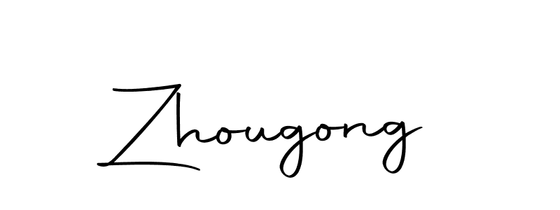 Make a beautiful signature design for name Zhougong. With this signature (Autography-DOLnW) style, you can create a handwritten signature for free. Zhougong signature style 10 images and pictures png