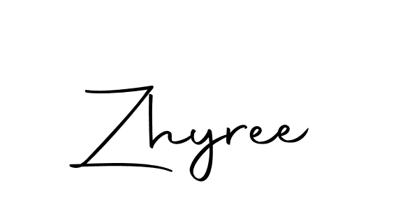 Design your own signature with our free online signature maker. With this signature software, you can create a handwritten (Autography-DOLnW) signature for name Zhyree. Zhyree signature style 10 images and pictures png