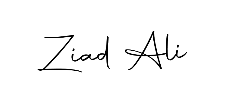 How to make Ziad Ali name signature. Use Autography-DOLnW style for creating short signs online. This is the latest handwritten sign. Ziad Ali signature style 10 images and pictures png