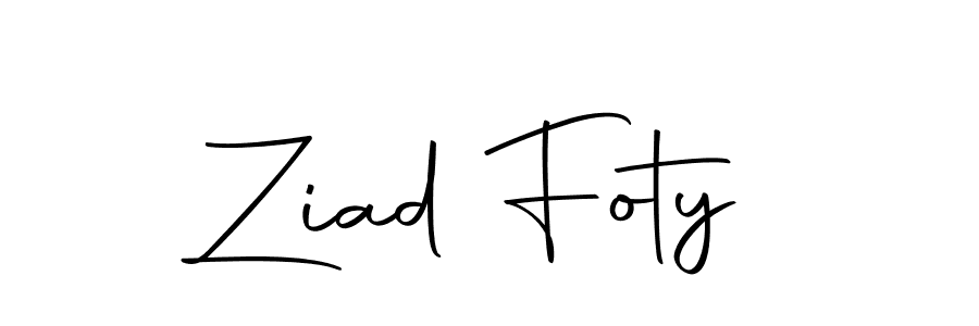 How to make Ziad Foty name signature. Use Autography-DOLnW style for creating short signs online. This is the latest handwritten sign. Ziad Foty signature style 10 images and pictures png