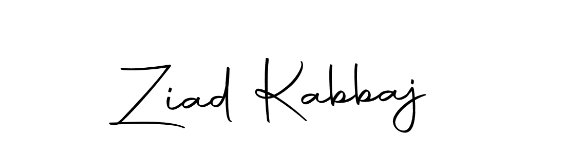 How to make Ziad Kabbaj name signature. Use Autography-DOLnW style for creating short signs online. This is the latest handwritten sign. Ziad Kabbaj signature style 10 images and pictures png